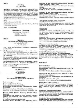Literaturhinweise des volkseigenen Verlages Volk und Wissen Berlin
