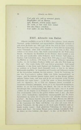 XXIV. Albrecht von Haller