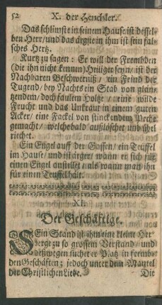 XI. Der Geschäftige.
