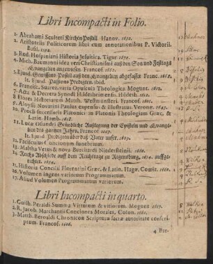 Libri Incompacti in Folio.
