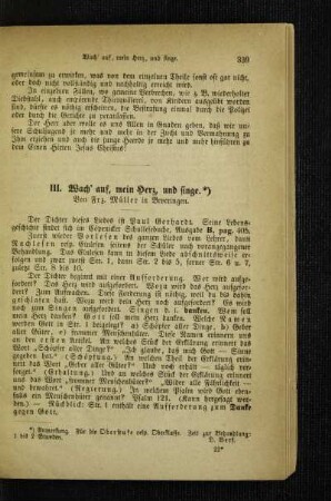 Wach' auf, mein Herz, und singe