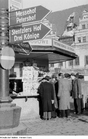 Kiosk für internationale Zeitungen