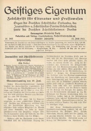 Heft 18 (15. Juni 1913)