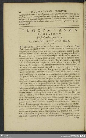Progymnasma Undecimum. De sublimibus generatim