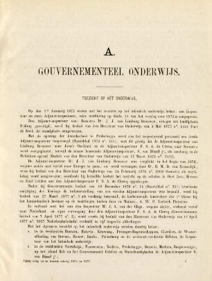 A. Gouvernementeel onderwijs