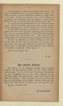 Zur zweiten Auflage