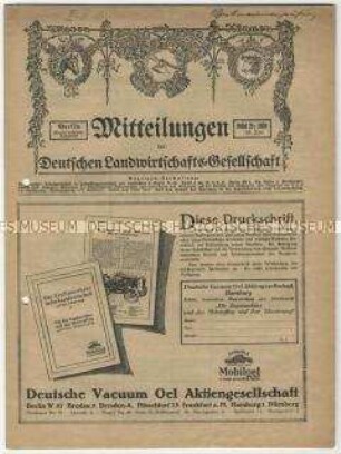 Mitteilungen der Deutschen Landwirtschafts-Gesellschaft
