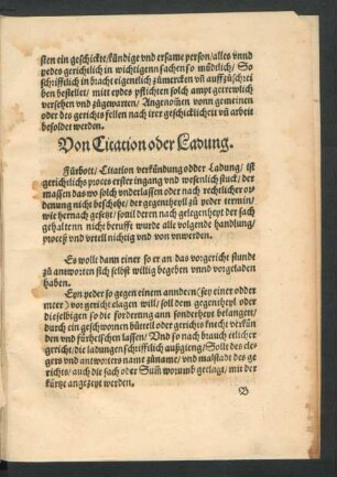 Von Citation oder Ladung.