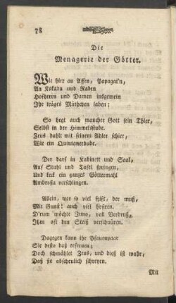Die Menagerie der Götter