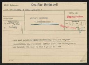 Brief von Rudolf K. Goldschmit-Jentner an Gerhart Hauptmann