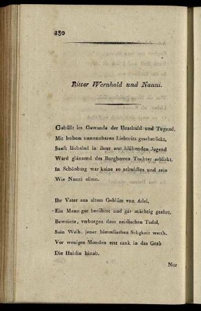 Ritter Wernhold und Nanni. - Das entlarvte Gespenst.