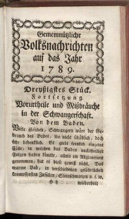 Dreyßigstes Stück