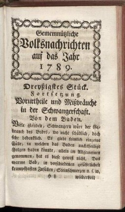 Dreyßigstes Stück