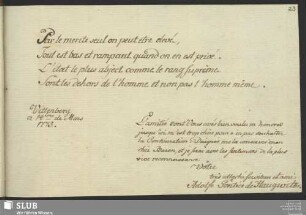 Bl. 29r: Adolph Günther von Haugwitz. Wittenberg, 14.03.1775.