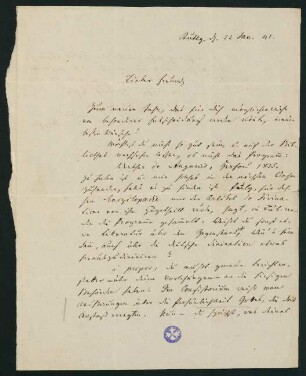 Brief 9: 22. Januar 1841