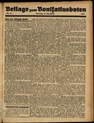 Zweite Ausgabe vom Dienstag, den 13. Dezember 1932.