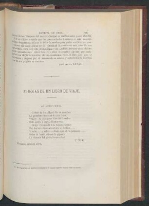 Hojas de un libro de viaje.