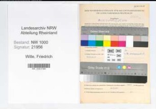 Entnazifizierung Friedrich Wille, geb. 14.04.1909 (Telegrafenwerkfuehrer)