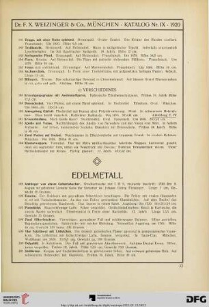 Edelmetall (Nr. 195-229)