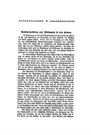 Gedächtnisübung und Prüfungen in den Heimen