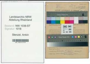 Entnazifizierung Anton Stenzel , geb. 01.01.1889 ()