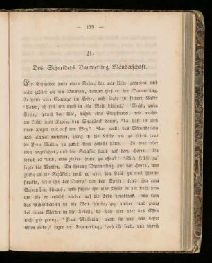 21. Des Schneiders Daumerling Wanderschaft.