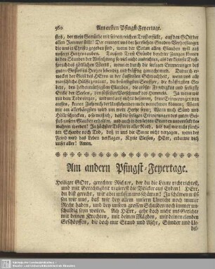 Am andern Pfingst-Feyertage