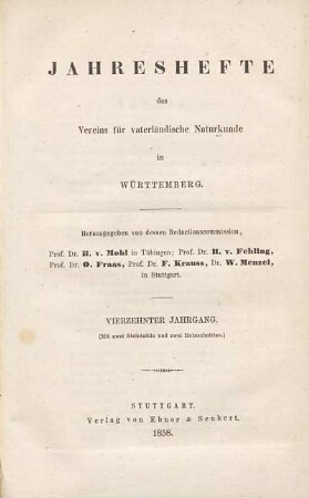 Vierzehnter Jahrgang
