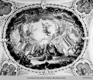 Deckendekoration : Der heilige Jakobus erscheint König Ferdinand von Aragon