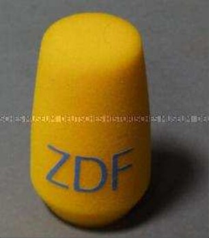 Mikrophon-Windschutz des Senders ZDF (gelb)