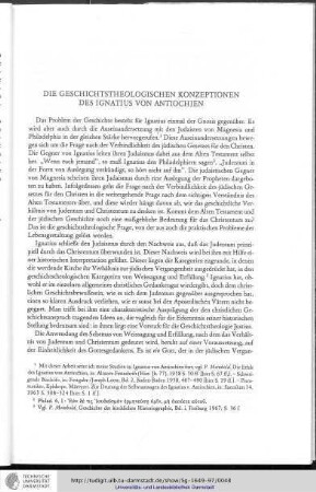 III. Die geschichtstheologischen Konzeptionen des Ignatius von Antiochien