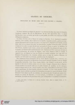 11: Statues de Cherchel : provenant du musée grec des rois maures a Cæsarea