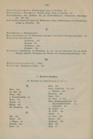 b) Personen-Register, mit Ausschluß der Ausgewiesenen (s. Lit. e. [c.])
