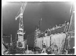 Staustufe Steinbach. Baumaßnahmen. Vgl. vorherige Aufnahmen.