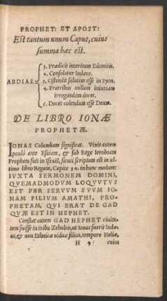 De Libro Ionae Prophetae.