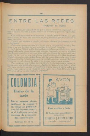 Entre las redes : (Traducido del inglés)