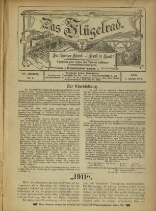 Das Flügelrad / 15. Jahrgang 1911