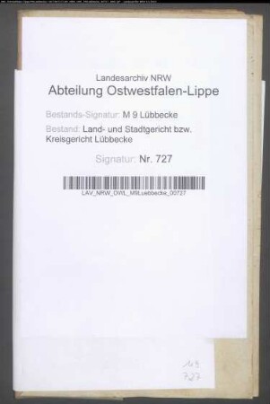 Erblasser: Krone, Kaspar Heinrich; Erblasser: Krone, Anne Marie Katharine, geb. Rahing auch Rahe: