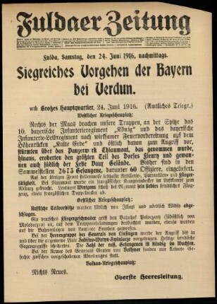 Ausgabe vom Samstag, den 24. Juni 1916.