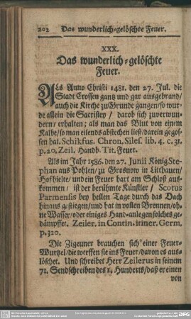 XXX. Das wunderlich-gelöschte Feuer