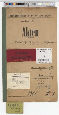 Militärische Besetzung. Allgemeines: Bd. 3
