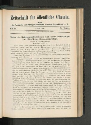 Heft IX. 15. Mai 1904.