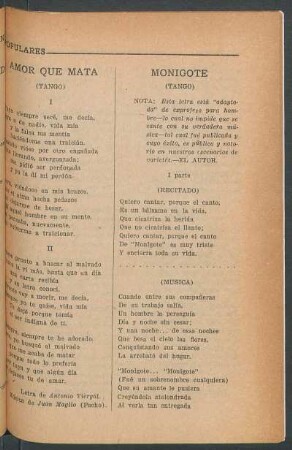 Amor que mata : (Tango)