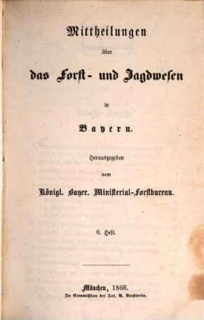 Forstliche Mittheilungen. 13 = Bd. 4. 1866