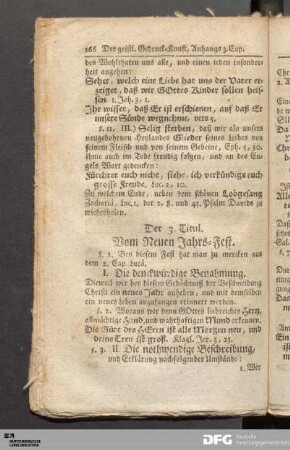 Der 3. Titul. Vom Neuen Jahrs-Fest