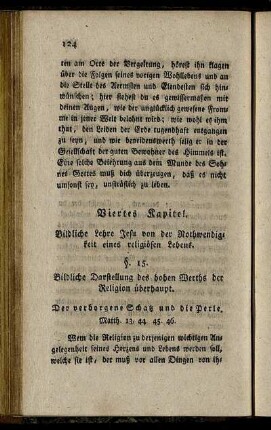 Viertes Kapitel. Bildliche Lehre Jesu von der Nothwendigkeit eines religiösen Lebens.