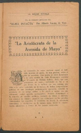 "La aristócrata de la Avenida de Mayo"