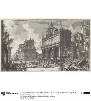 Ansicht der Fontana Acqua Felice (aus: Vedute di Roma)