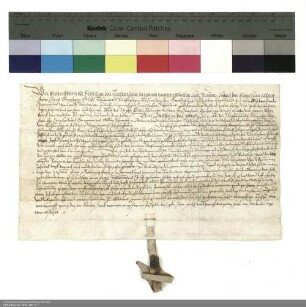 Revers Sebastians von Lichtenstein und weiterer namentlich genannter Personen bezüglich der Belehnung mit einem Hof in Rannungen durch Balthasar [von Dernbach], Abt von Fulda