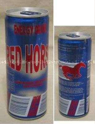 Dose ohne Pfandaufdruck "Red Horse", gekauft im Dezember 2002, ungeöffnet, ohne Inhalt
